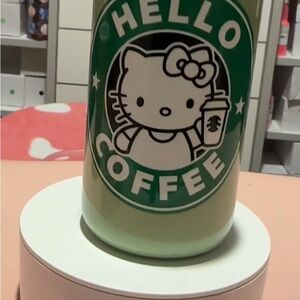 Hello Kitty Green Matcha Snowglobe Cup!